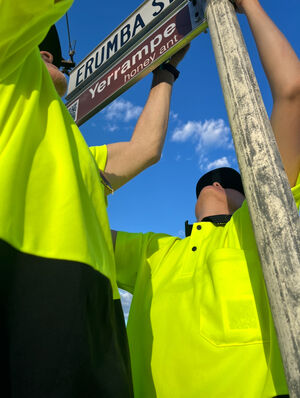 Caddie Brain Street Signs