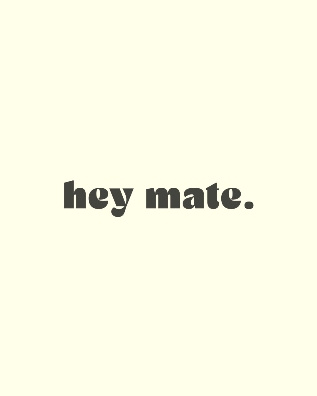 Hey Mate Logo lemon