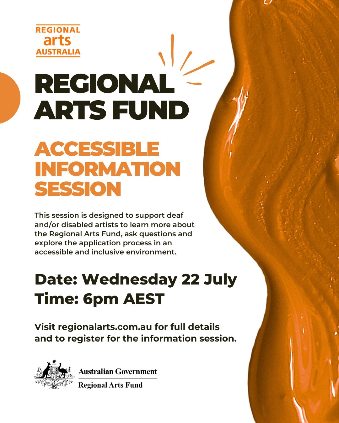 20260721 Regional Arts Fund Accessible Information Session